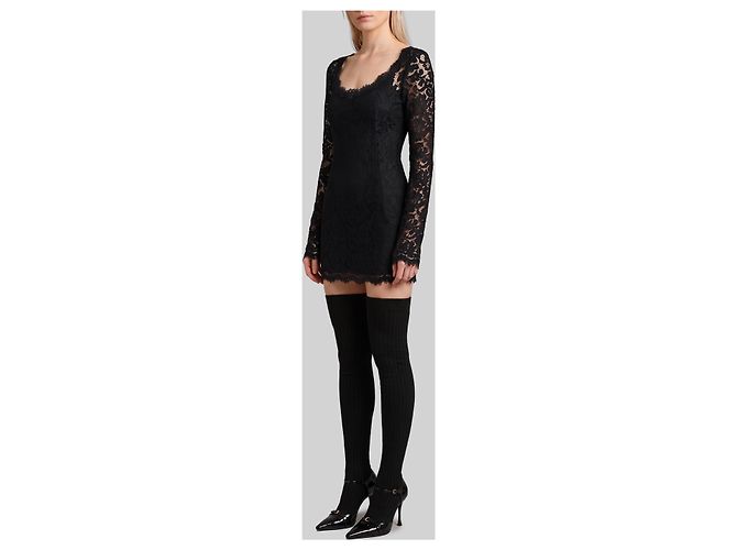 Dolce & Gabbana Minikleid aus Cordonnet-Spitze Schwarz - Ansicht 2