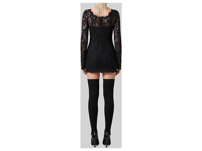 Dolce & Gabbana Minikleid aus Cordonnet-Spitze Schwarz - Ansicht 4