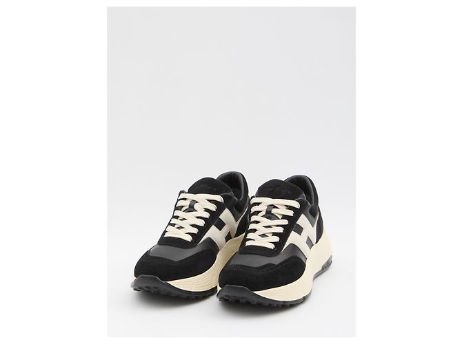 Hogan Hi-Fi Sneaker aus schwarzem Leder - Ansicht 2