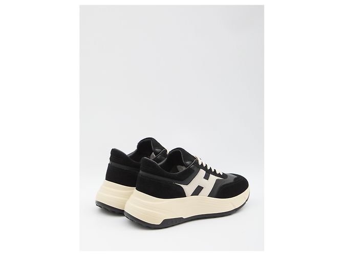 Hogan Hi-Fi Sneaker aus schwarzem Leder - Ansicht 3