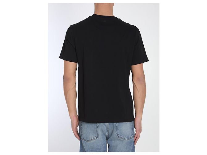 T-shirt Ami Paris Ami de Coeur Nera in Cotone Nero - vista 4