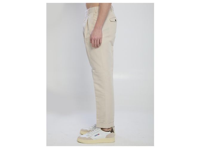 PT Torino Pantaloni Rebel in lino e cotone Crudo - vista 3