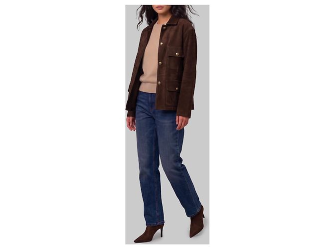 Arma Rosia Gritty suede jacket Brown - view 2