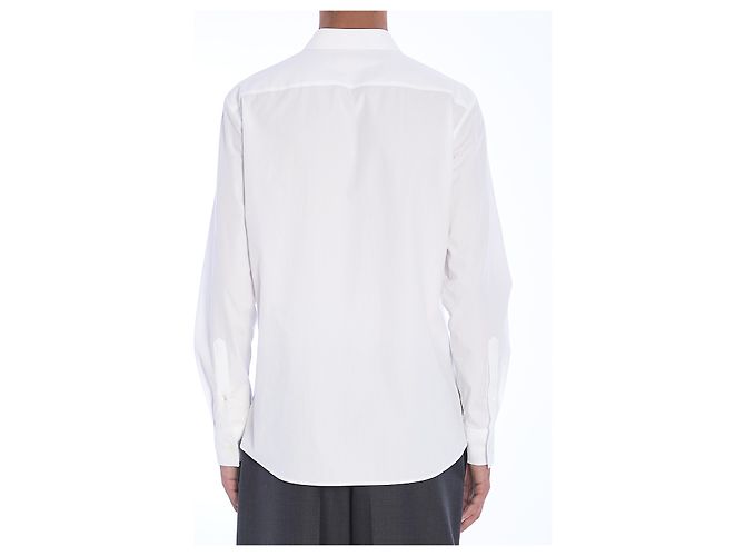 Camisa Valentino Garavani de popelín de algodón blanco slim fit - vista 4