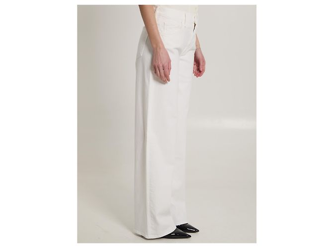 Mother I jeans The Rerun Zip Sneak Bianco - vista 2