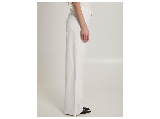 Mother I jeans The Rerun Zip Sneak Bianco - vista 3