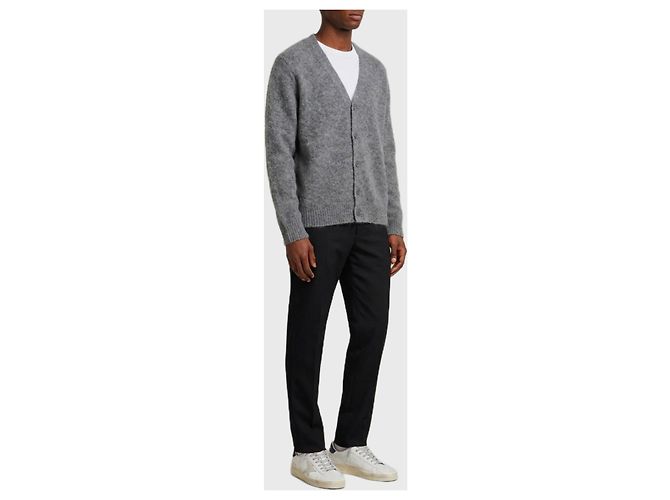 Ami Paris Ami de Coeur Cardigan aus Alpaka Grau - Ansicht 2