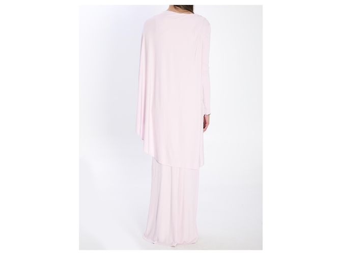 Self portrait Jersey-Midi-Kleid mit Drapierung Pink - Ansicht 4