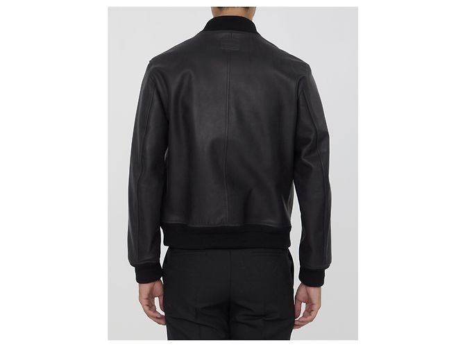 Dolce & Gabbana Black Calf Leather Jacket - view 4