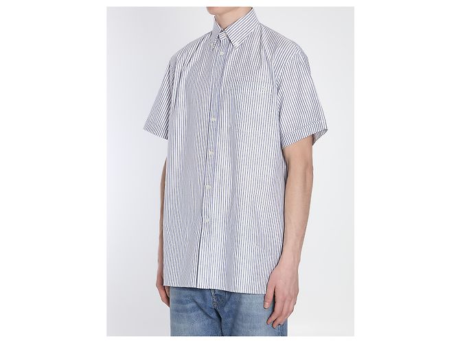 Camicia Valentino Garavani a righe in cotone azzurro Blu chiaro - vista 2