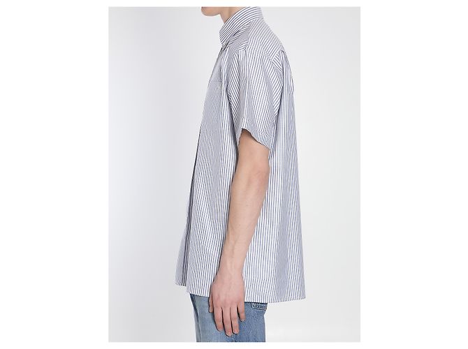Camicia Valentino Garavani a righe in cotone azzurro Blu chiaro - vista 3