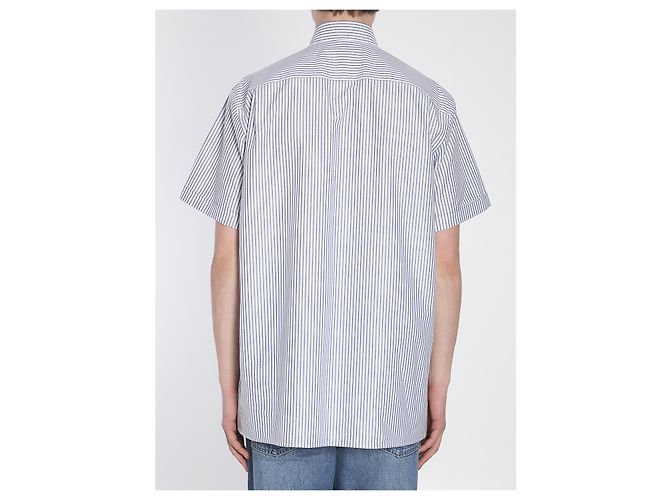 Camicia Valentino Garavani a righe in cotone azzurro Blu chiaro - vista 4