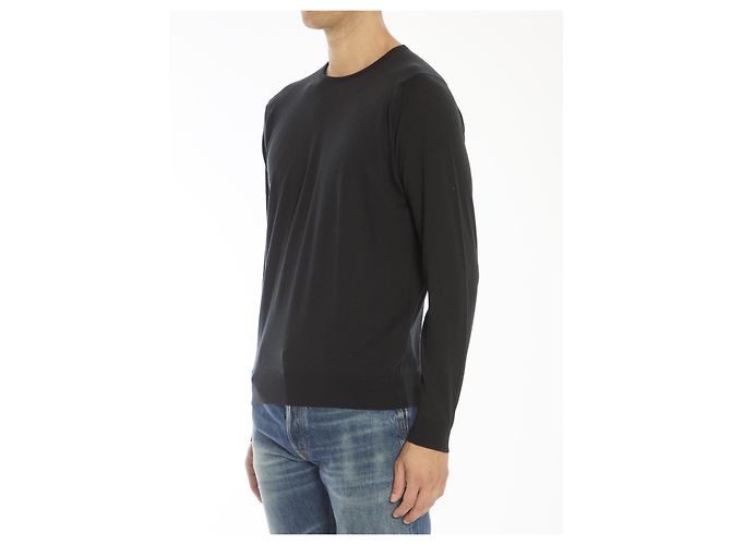 John Smedley Lundy merino wool sweater black - view 2