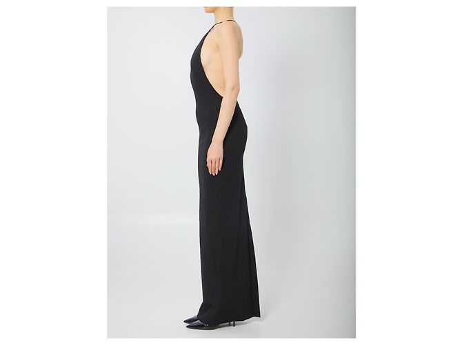 Abito maxi monospalla Alexandra Solace London nero - vista 3