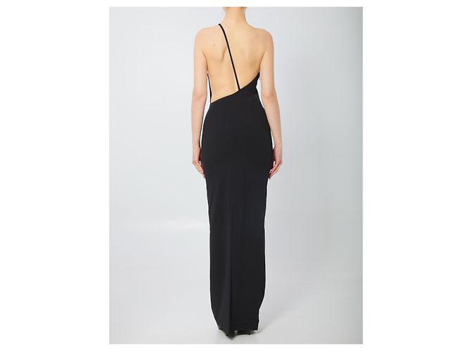 Abito maxi monospalla Alexandra Solace London nero - vista 4