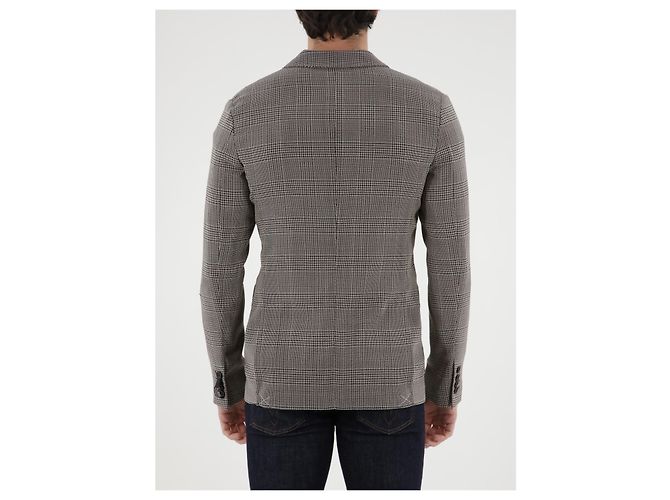 Tonello Double-breasted Glen plaid jacket Beige - view 4