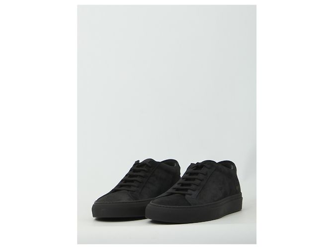 Common Projects Zapatillas Achilles Premium de ante off black Negro - vista 2