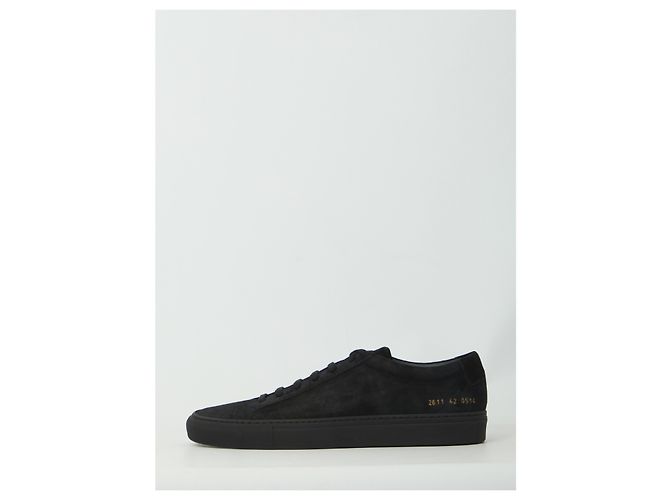 Common Projects Zapatillas Achilles Premium de ante off black Negro - vista 4