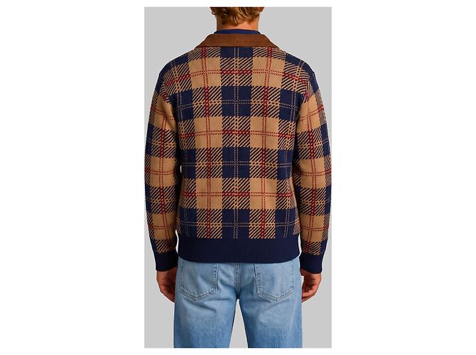 Guest in Residence Bomber combo tartan Camel Marrone - vista 3