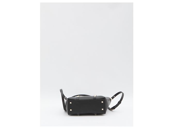 Valentino Garavani mala shopping Rockstud pequena Preto - vista 2