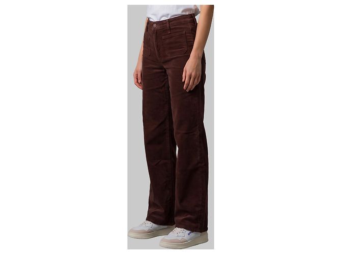 Mother Jeans Undercover Sneak com bolsos aplicados Marrom - vista 2