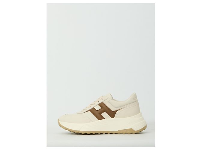 Baskets Hogan H669 en cuir blanc - vue 4