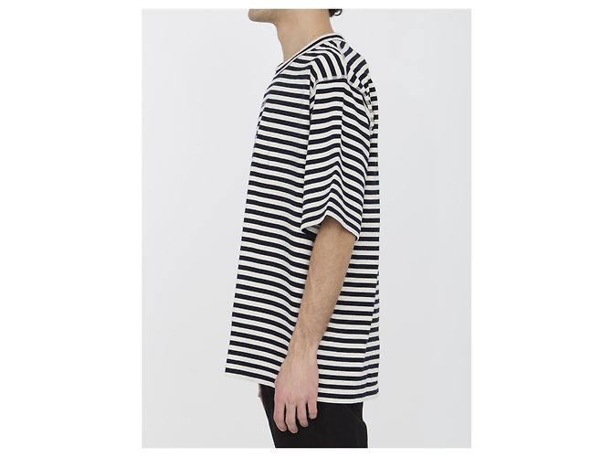 T-shirt a righe in cotone Dolce & Gabbana Blu - vista 3