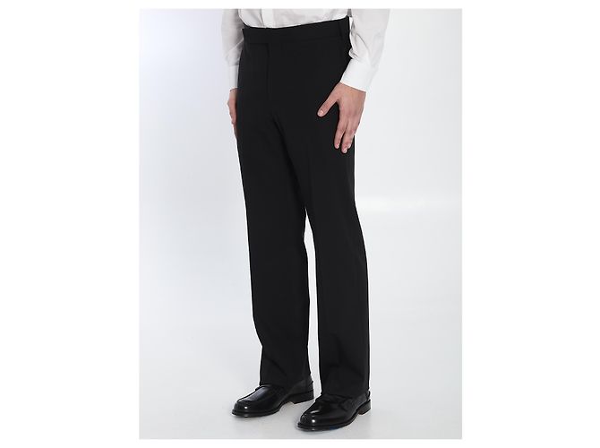 Lardini Pantaloni sartoriali in lana Nero - vista 2