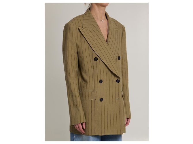Dolce & Gabbana Doppelreihiges Leinenjacket Beige - Ansicht 2