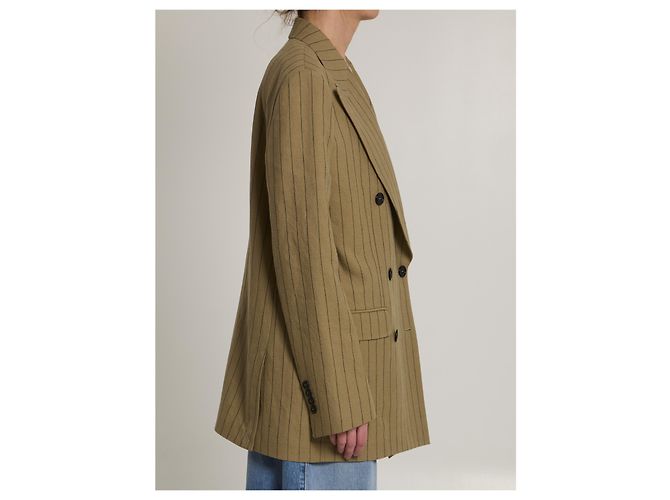 Dolce & Gabbana Doppelreihiges Leinenjacket Beige - Ansicht 3