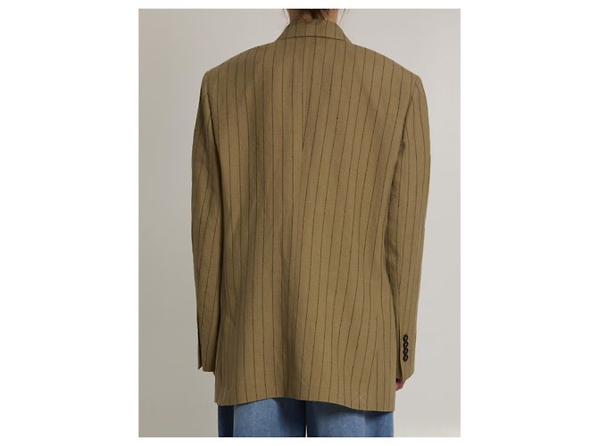 Dolce & Gabbana Doppelreihiges Leinenjacket Beige - Ansicht 4