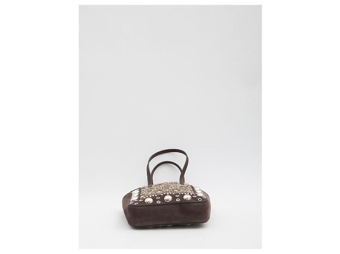 Valentino Garavani Mini bolso de compras Nellcote Castaño - vista 3