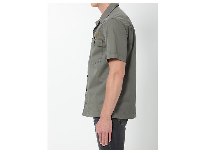 Dolce & Gabbana Camisa de algodão verde militar - vista 3