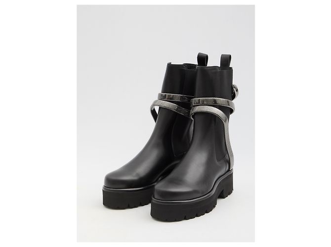 Rene Caovilla Juniper 45 Biker Boots Schwarz - Ansicht 2
