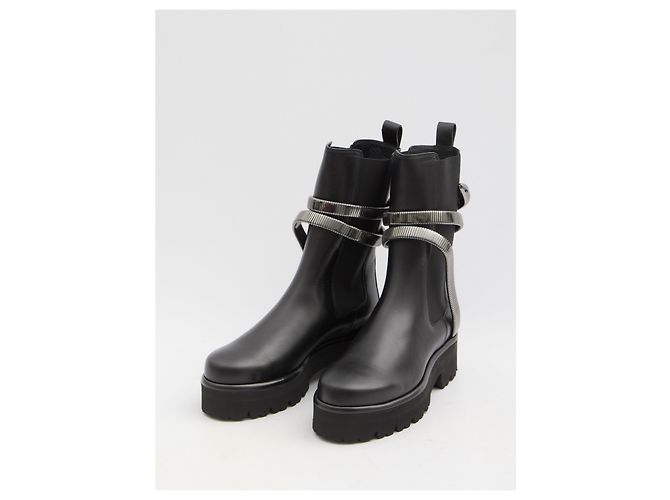 Rene Caovilla Juniper 45 Biker Boots Schwarz - Ansicht 5