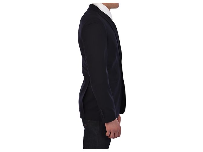 Veste Tonello en laine bleue à boutonnage simple - vue 3
