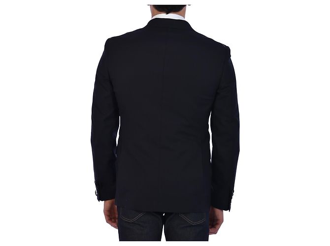 Veste Tonello en laine bleue à boutonnage simple - vue 4