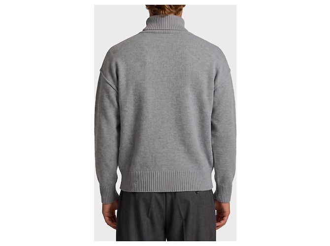 Ami Paris Ami de Coeur Rollkragenpullover Grau - Ansicht 3