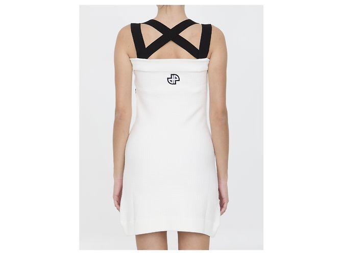 Vestido de punto 3D blanco Jean Patou - vista 4