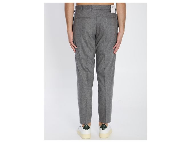 PT Torino Flanellhose Grau Wolle Kaschmir - Ansicht 4