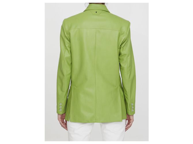 Giacca in pelle Salvatore Santoro verde lime - vista 4