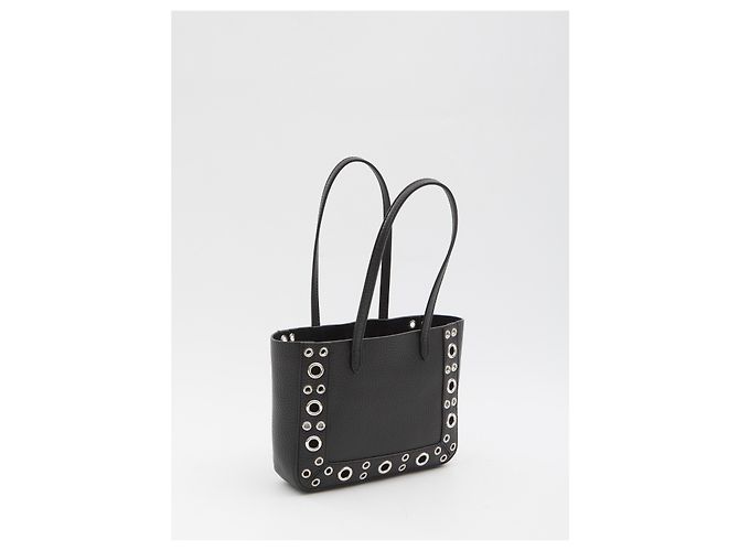 Valentino Garavani Mini borsa shopping Nellcote Nero - vista 2