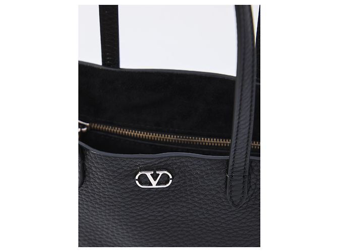 Valentino Garavani Mini borsa shopping Nellcote Nero - vista 4
