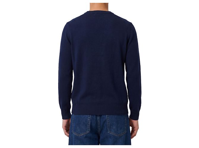 Ballantyne Pull Diamond col rond en cachemire Bleu - vue 3