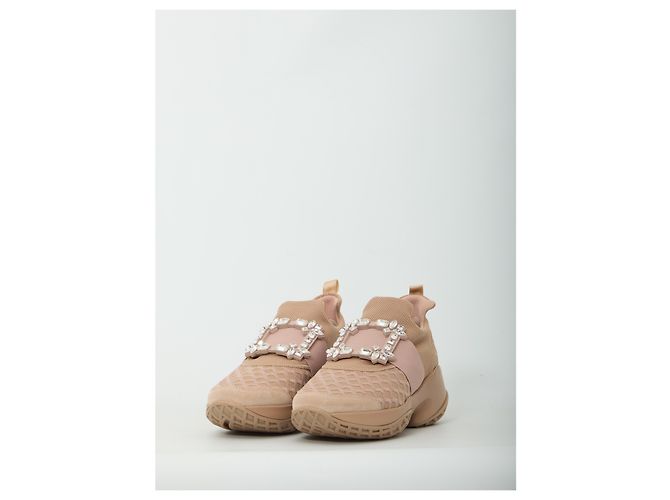 Roger Vivier Sneakers Viv' Run Strass Beige - view 2