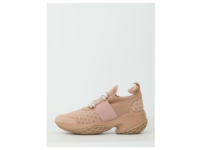 Roger Vivier Sneakers Viv' Run Strass Beige - view 4
