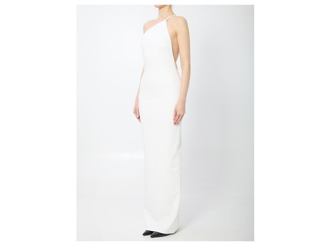 Vestido maxi asimétrico Solace London Alexandra Blanco - vista 2