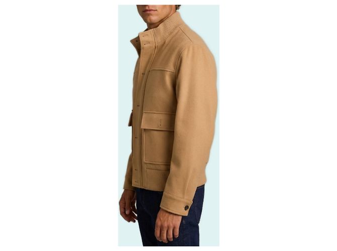 Lardini Giacca bomber Camel Sponge Beige - vista 3