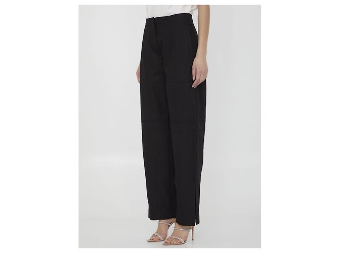 Jil Sander Cargohose aus schwarzer Baumwolle - Ansicht 2