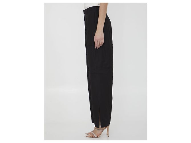 Jil Sander Cargohose aus schwarzer Baumwolle - Ansicht 3
